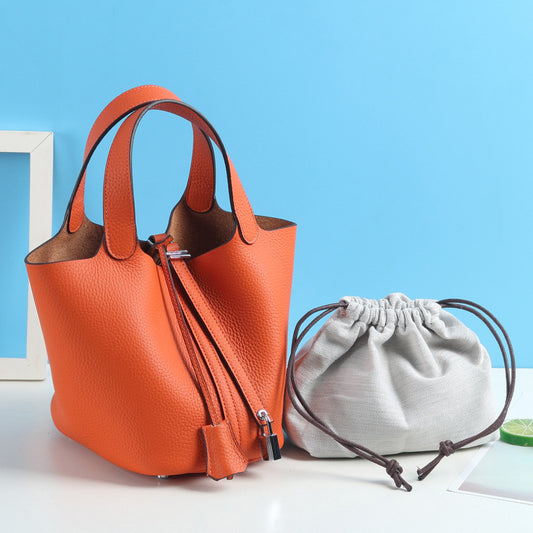 Top Grain Leather Inspired Pictin Tote Bag New Colors