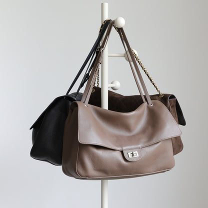 Classic Flap Bag Top Grain Leather / Suede Chain Bag