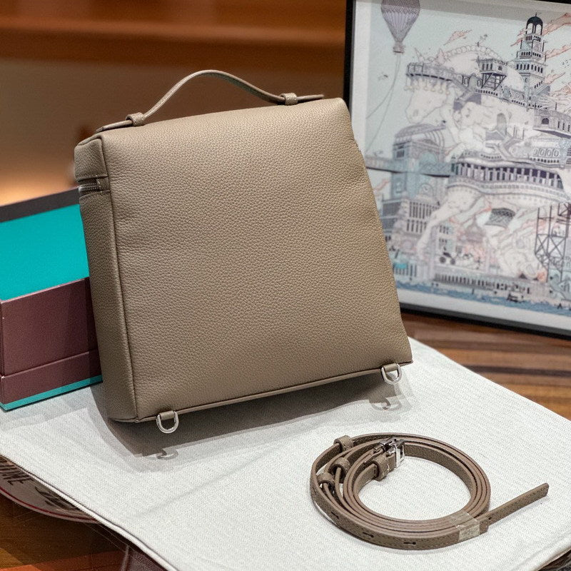 Top Grain Leather Inspired Extra Pocket Backpack LP 23.5 Bag