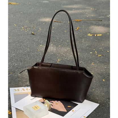 Minimalist Sheepskin Genuine Leather Shoulder Tote