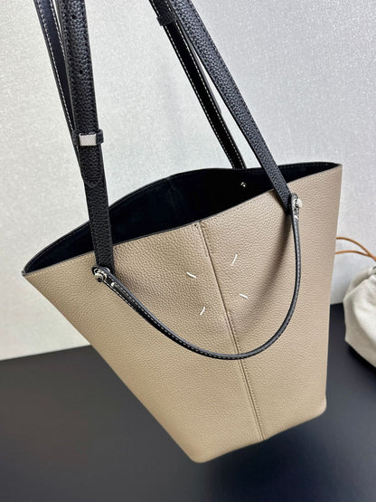 Top Grain Leather Bucket Bag Tote Bag Woman