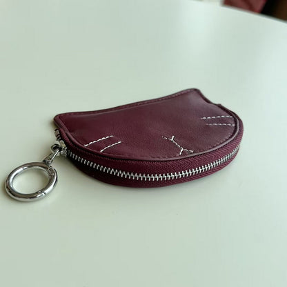 Kitty Coins Purse Lambskin Lipstick Case
