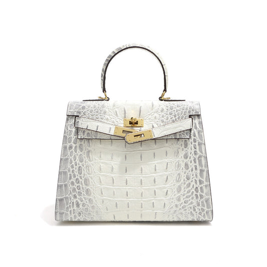 Crocodile Embossed Leather Inspired Kelli Bag