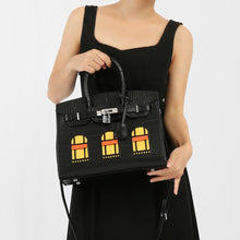 画像をギャラリービューアに読み込む, Inspired Faubourg Birkin 30 House Evercolor Matte Vegan Leather Top Handle Bags
