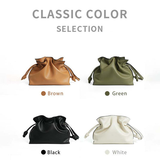 Split Leather Inspired Clutch Crossbody Bag | Caramel Dumpling Handbag