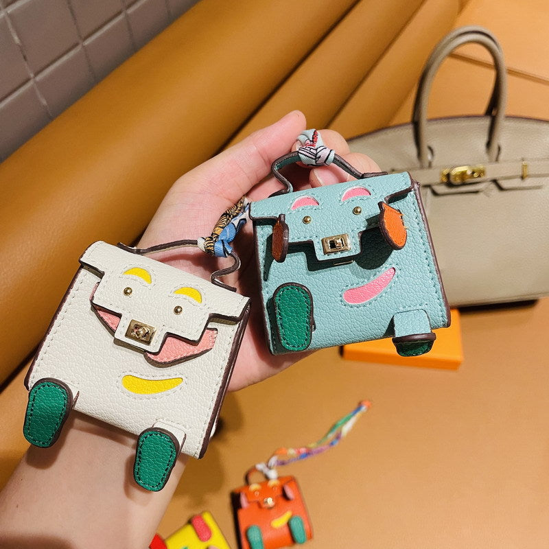 Micro Quelle Idole Bag Charm Vegan Leather Earphone Storage Bag for AirPods