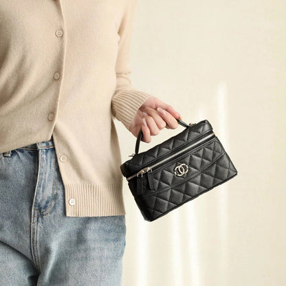 Quilted Top Handle Bag Chain Crossbody Bag for Party