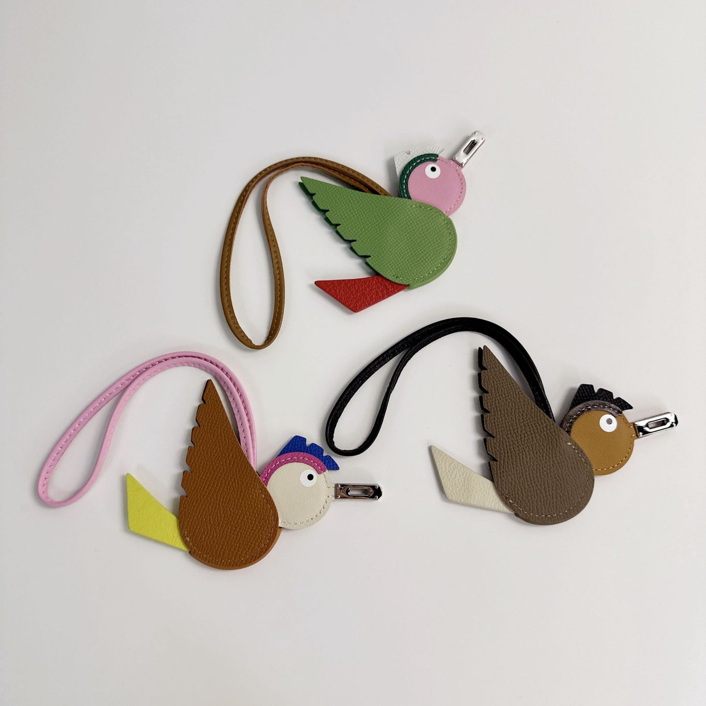 Top Grain Leather Birdy Bag Charm