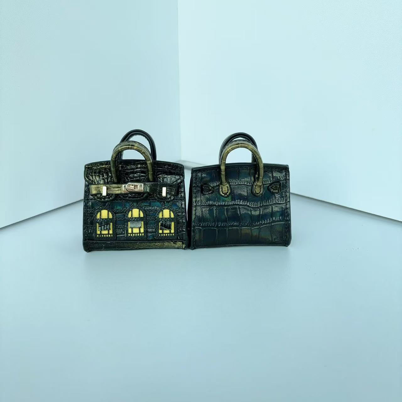 Inspired Faubourg Mini Burkin House Multicolor Leather Handbag Charm | Presale