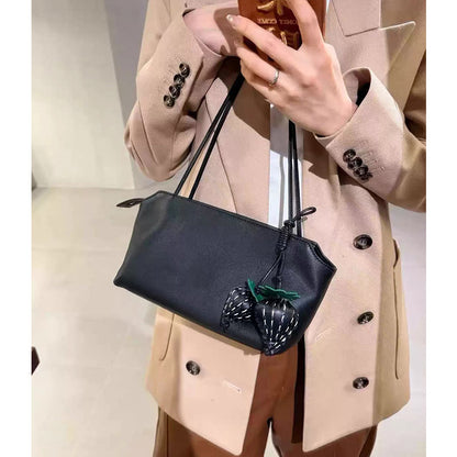 Minimalist Sheepskin Genuine Leather Shoulder Tote