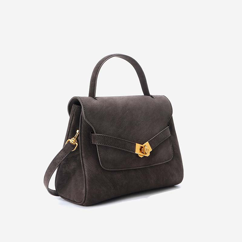 Classic Leather Handbag | Woman Crossbody Satchel