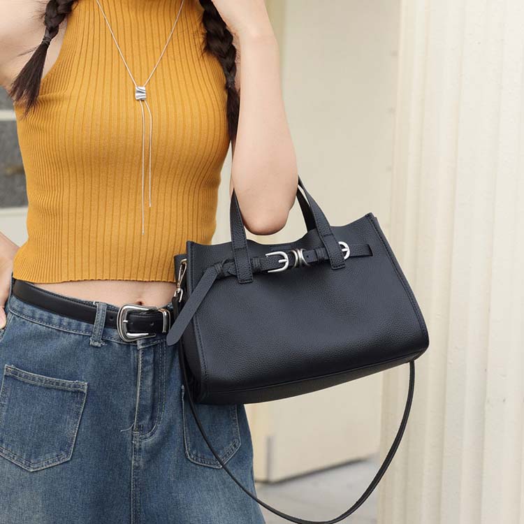 Togo Leather Tote Bag Minimalist Handbag Crossbody Bag