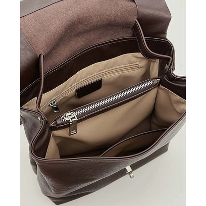 Vegetable-Tanned Cowhide Vintage Flap Backpack