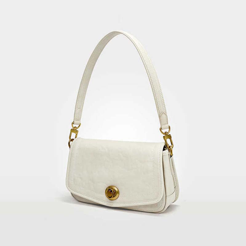 French Underarm Leather Bag Premium Square Handbag