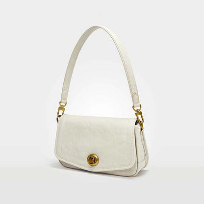 French Underarm Leather Bag Premium Square Handbag