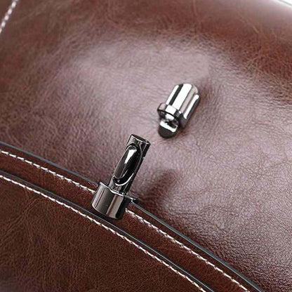 Genuine Leather Handbag - Top Grain Cowhide Square Bag