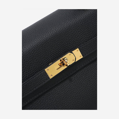 Top Grain Leather Shoulder Bag 35cm