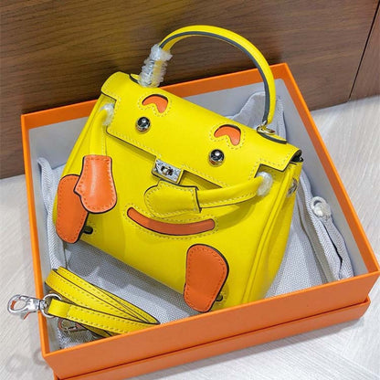 Genuine Leather Smile Inspired Kelli Doll Bag Mini Handbag