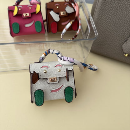 Micro Quelle Idole Bag Charm Vegan Leather Earphone Storage Bag for AirPods