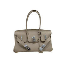 Load image into Gallery viewer, Genuine Leather Inspired Birkin 30 Bag Top Handle Bag Silver Hardware
