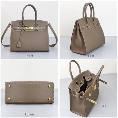 HANDSEWGIFT Top Grain Leather Sellier Platinum Bag DIY Kit