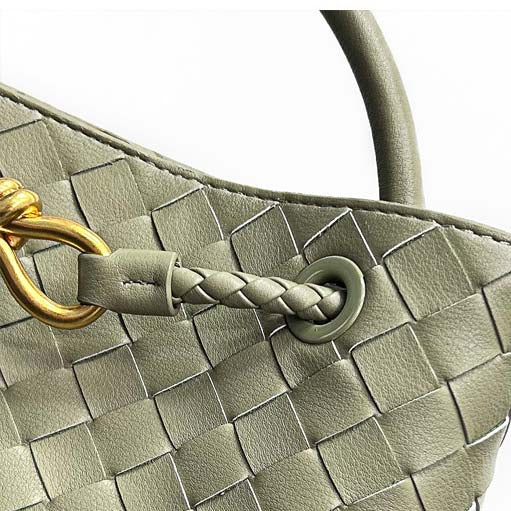 Woven Leather Inspired Intrecciato Tote Bag - Retro Knot Shoulder Bag & Handbag