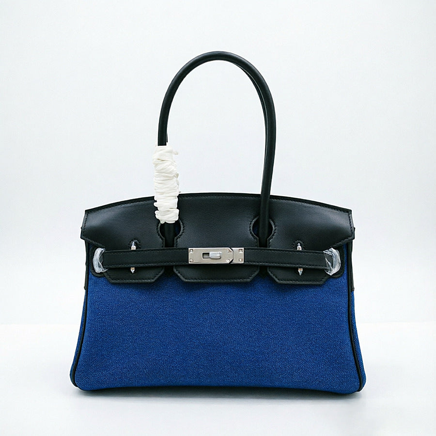JPG 30 Small Handbag Swift Leather & Denim Shoulder Bag