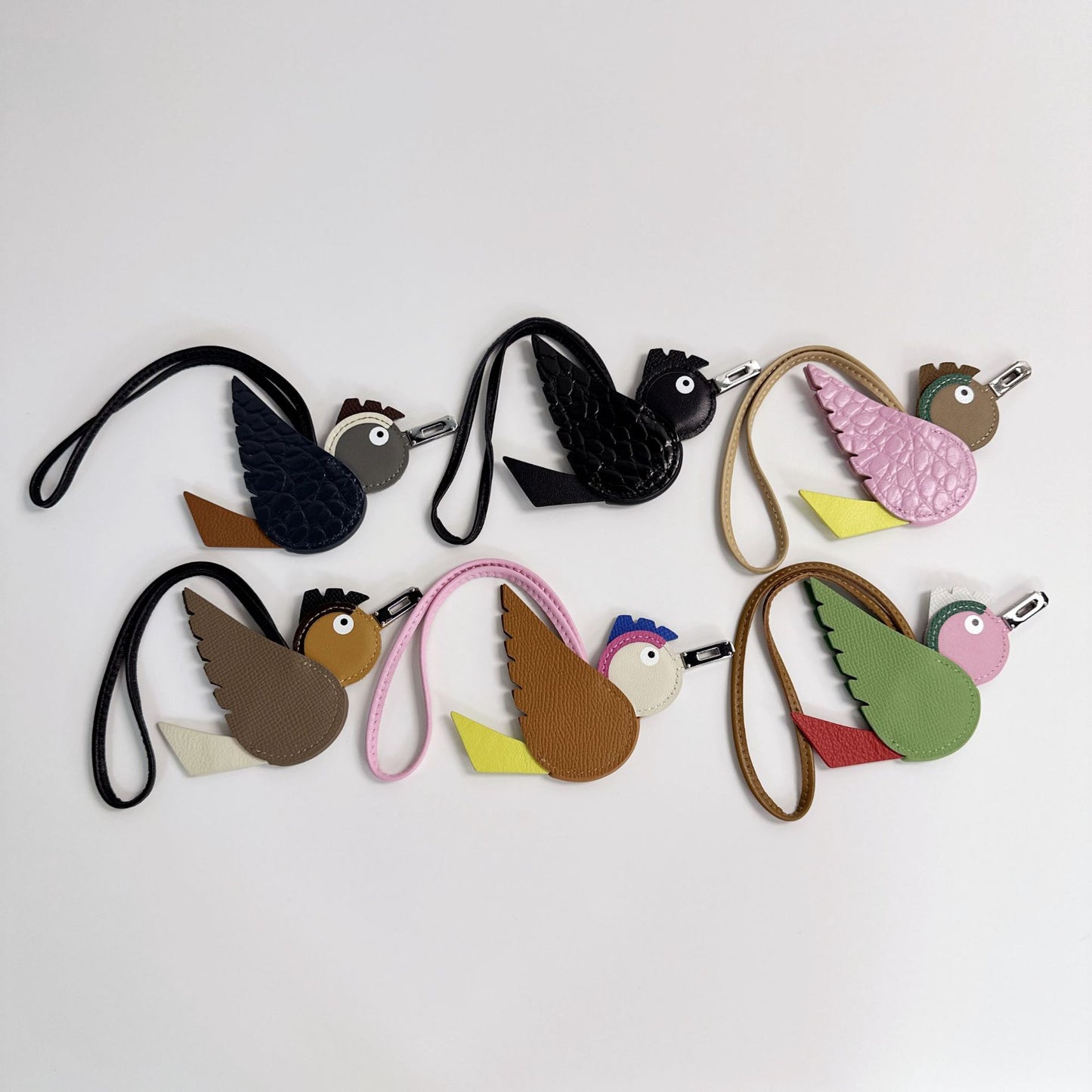 Top Grain Leather Birdy Bag Charm