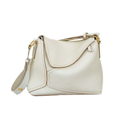 Genuine Leather Geometric Crossbody Bag for Woman