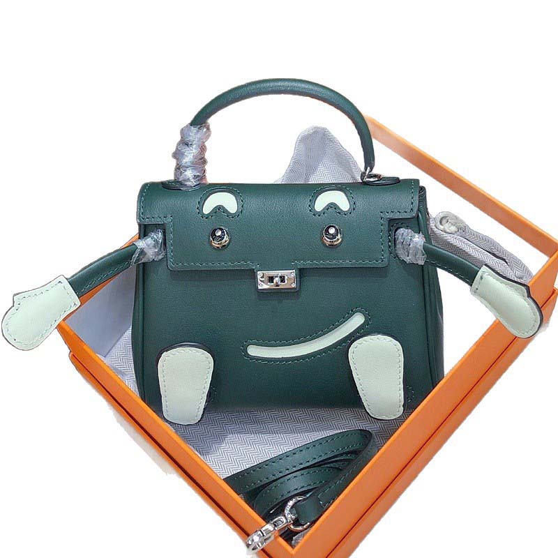 Genuine Leather Smile Inspired Kelli Doll Bag Mini Handbag