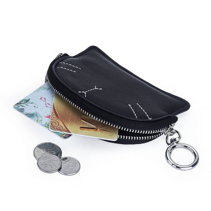 Kitty Coins Purse Lambskin Lipstick Case