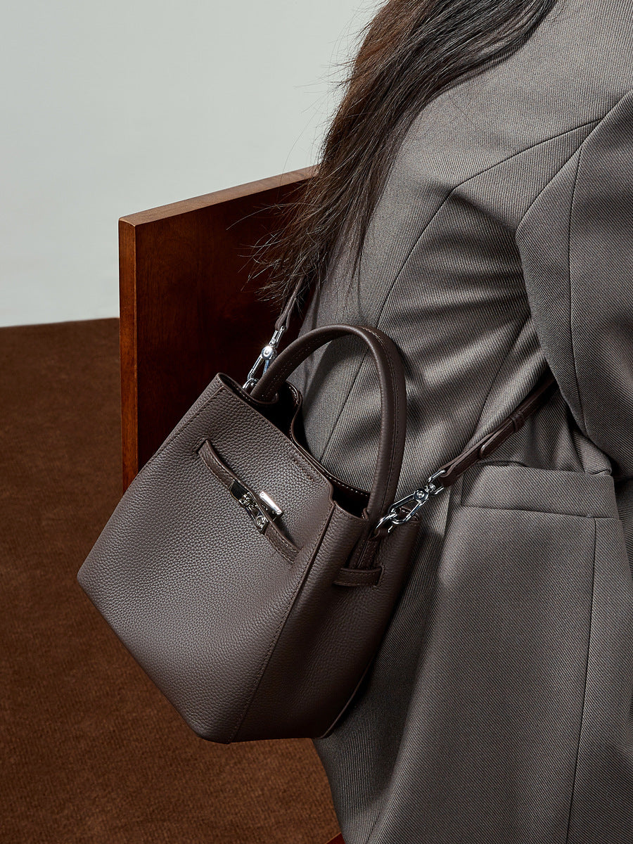 Togo Leather Basket Bucket Bag