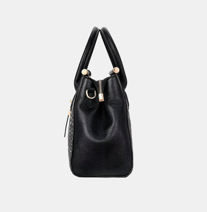 Crocodile-embossed Genuine Leather Women Tote Bag