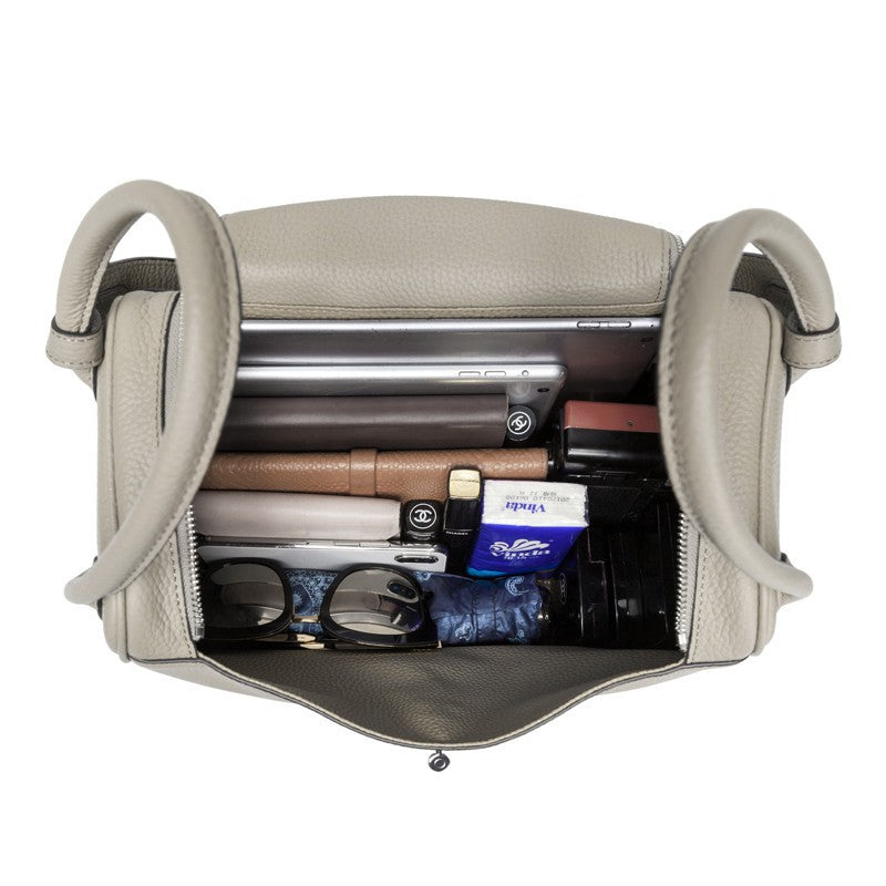 Top Grain Leather Inspired Lindi Bag Silver Hardware 20 Colors