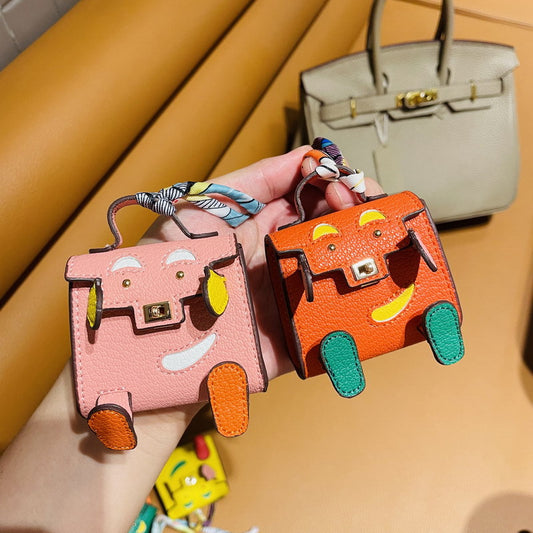 Micro Quelle Idole Bag Charm Vegan Leather Earphone Storage Bag for AirPods
