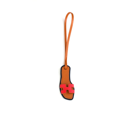 Inspired Sandal Slipper Bag Charm Vengan Leather Pendant