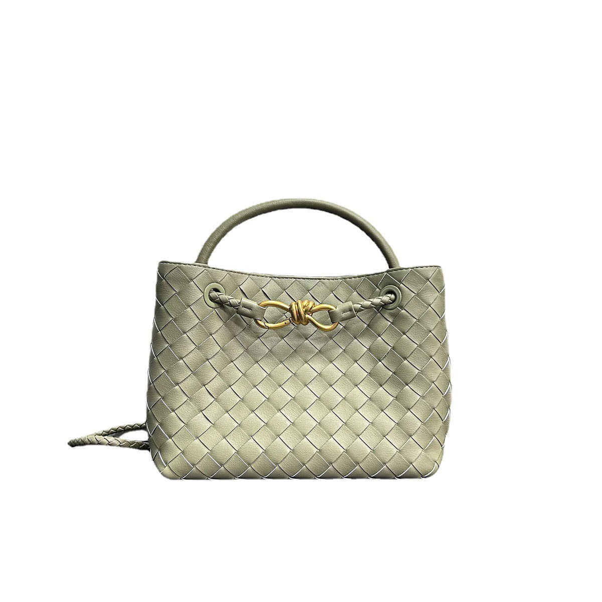 Woven Leather Inspired Intrecciato Tote Bag - Retro Knot Shoulder Bag & Handbag