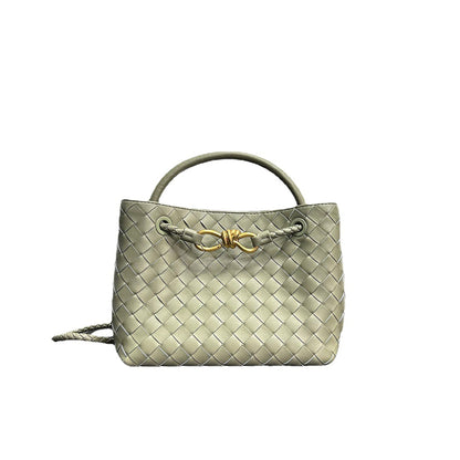 Woven Leather Inspired Intrecciato Tote Bag - Retro Knot Shoulder Bag & Handbag