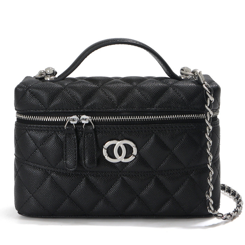 Quilted Top Handle Bag Chain Crossbody Bag for Party