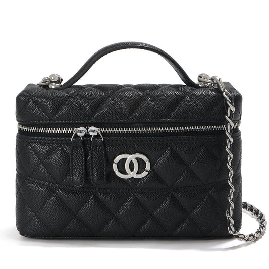 Quilted Top Handle Bag Chain Crossbody Bag for Party