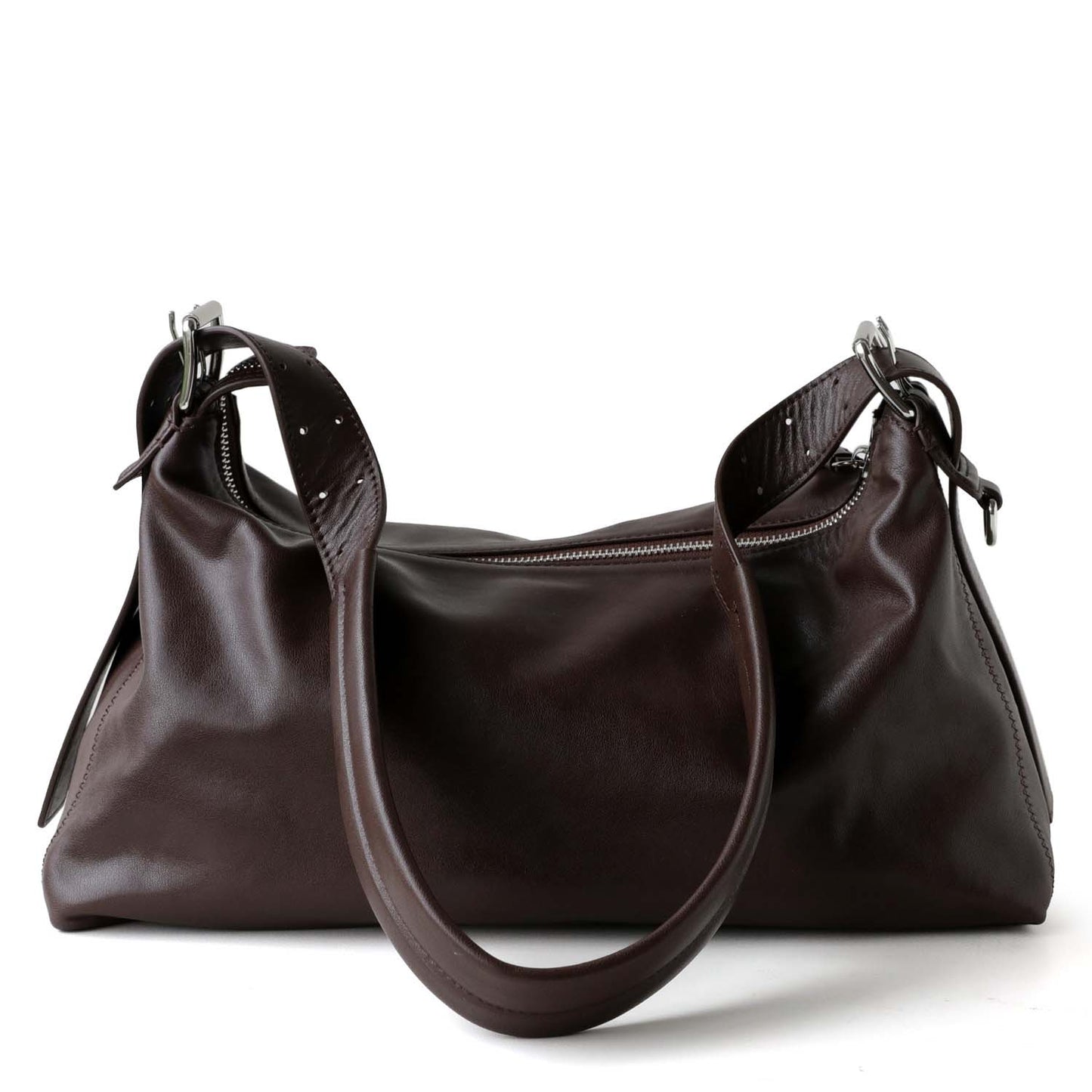 Vegetable Tanned Leather Hobo Bag