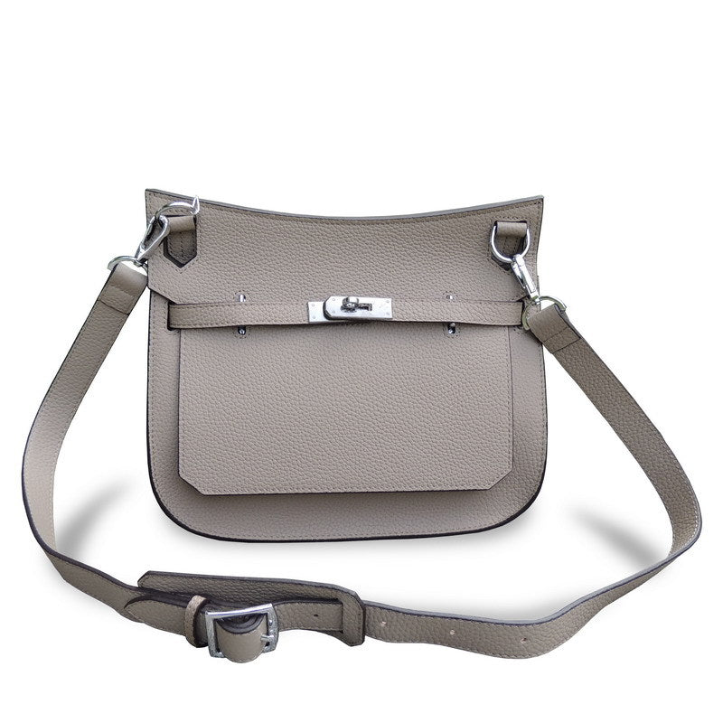 Top Grain Leather Inspired Jypsiere Bag Shoulder Bag Silver Hardware