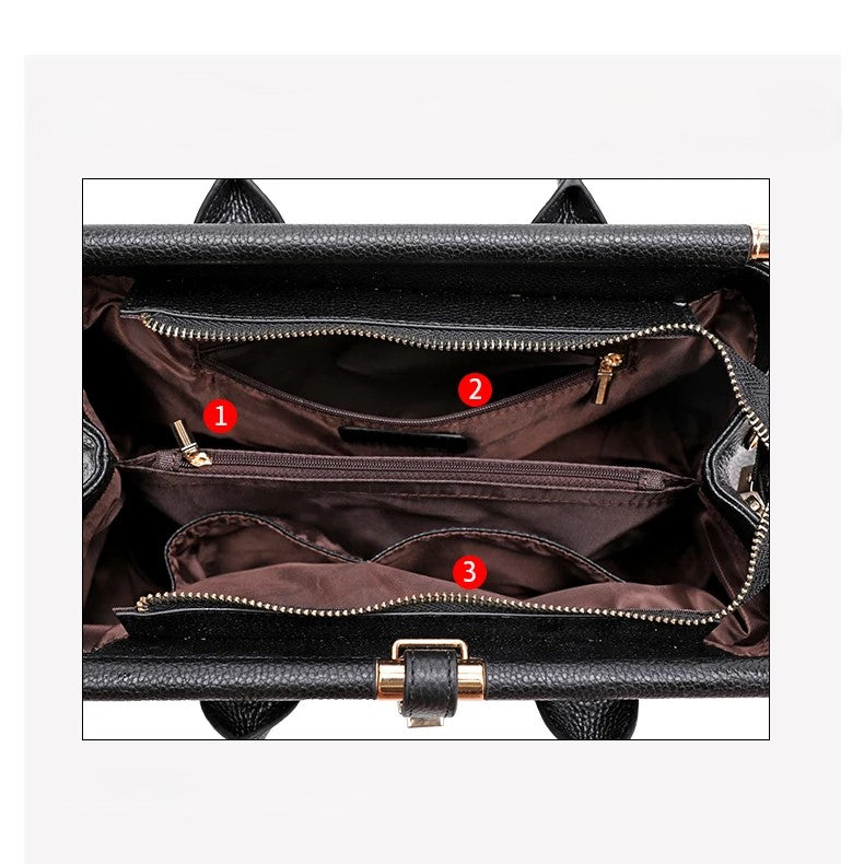 Crocodile-embossed Genuine Leather Women Tote Bag