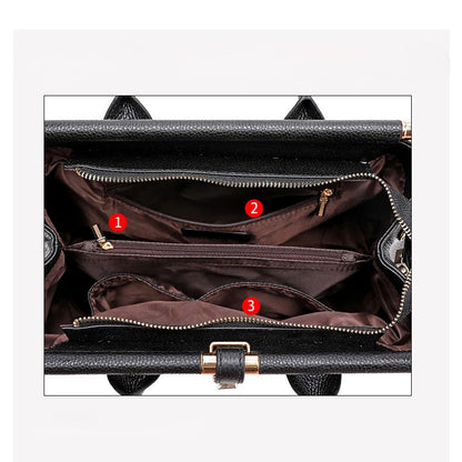 Crocodile-embossed Genuine Leather Women Tote Bag