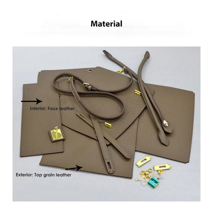 HANDSEWGIFT Top Grain Leather Sellier Platinum Bag DIY Kit