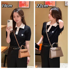 Load image into Gallery viewer, Top Grain Leather Inspired Mini Kelli 19, 22 Handbag New Colors
