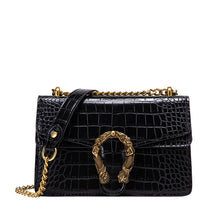 Load image into Gallery viewer, Crocodile Pattern Faux Leather Chain Bag Woman Shoulder Bag
