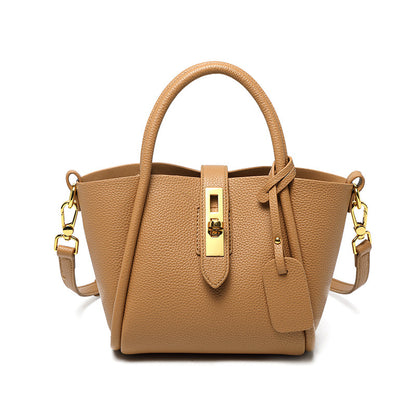 Leather Handbag with Detachable and Adjustable Strap