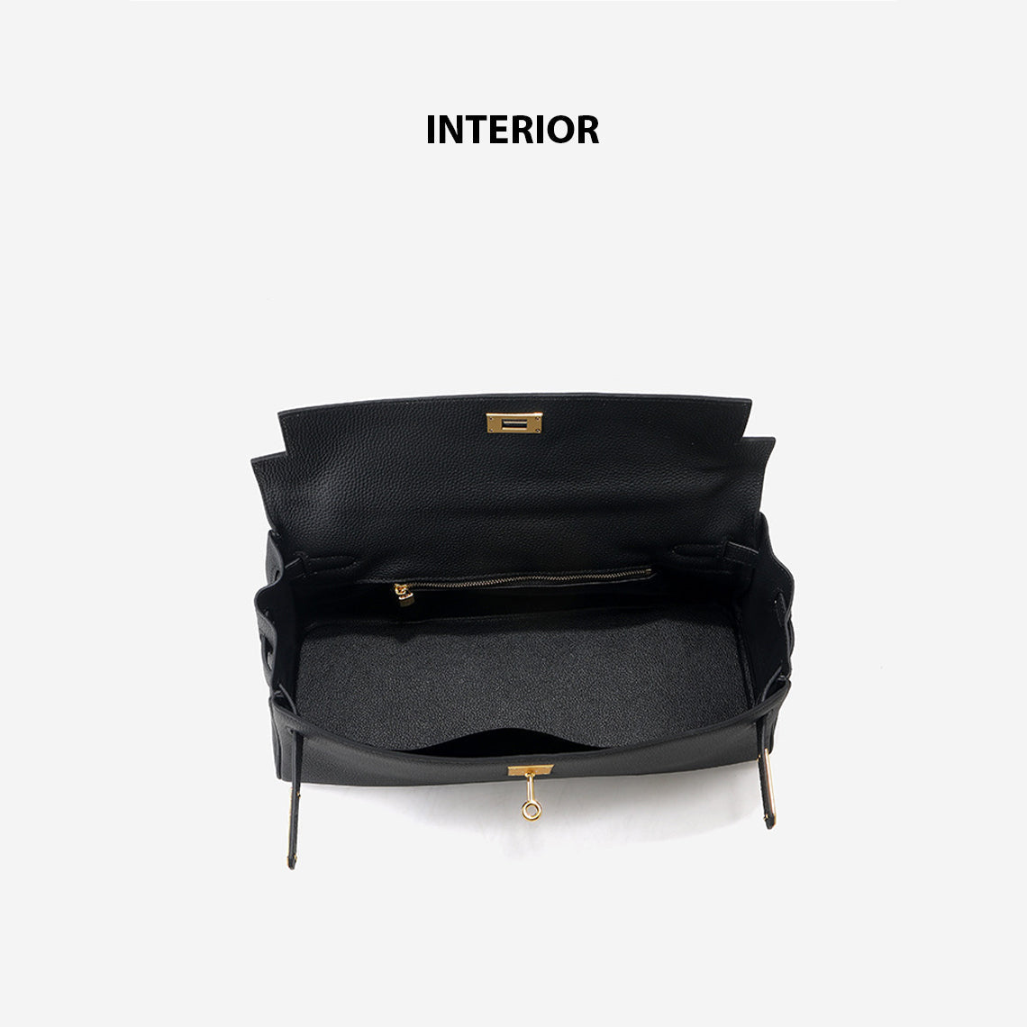 Top Grain Leather Shoulder Bag 35cm