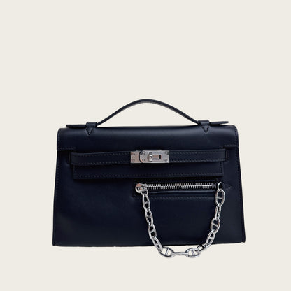 Swift Leather Pochette Rock Handbag Woman Shoulder Bag